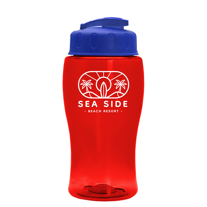 Poly-Pure Jr. - 18 oz. Transparent Bottle with USA Flip