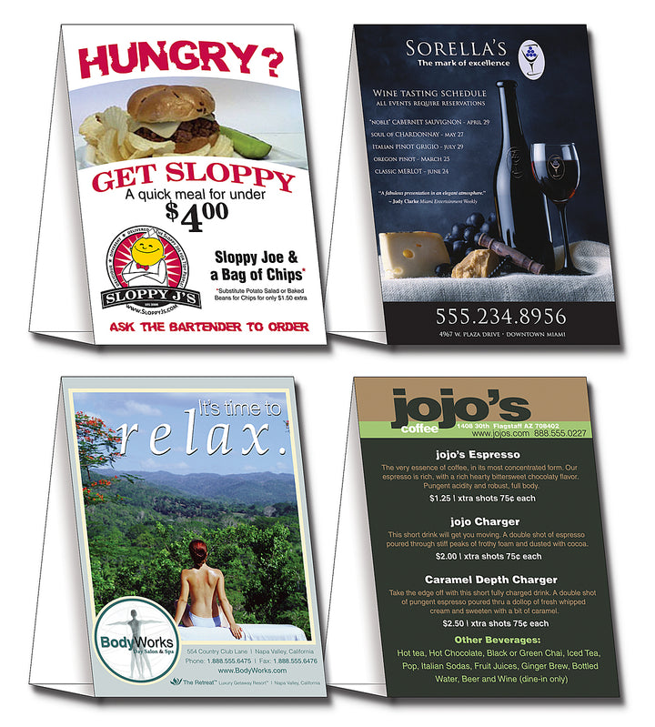 Table Tent - Laminated (5x6.875 - Folded) - 14 pt.