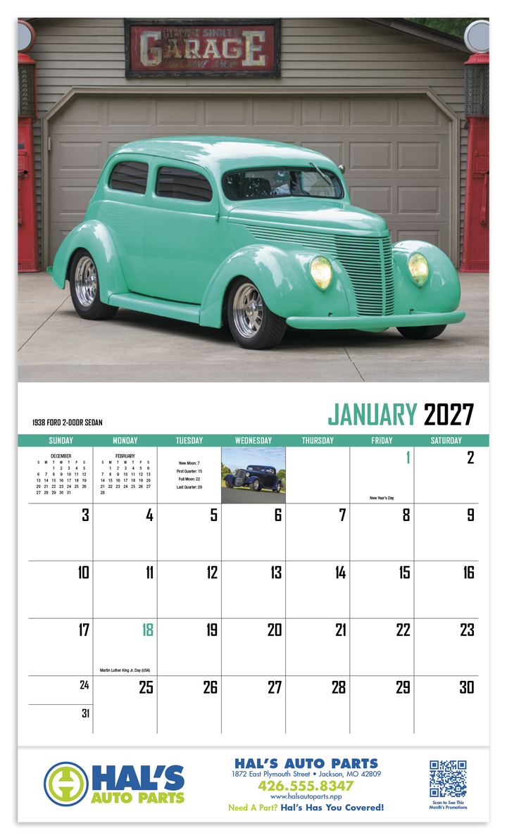 HotLine® Products Street Rod Fever Appointment Calendar - Stapled