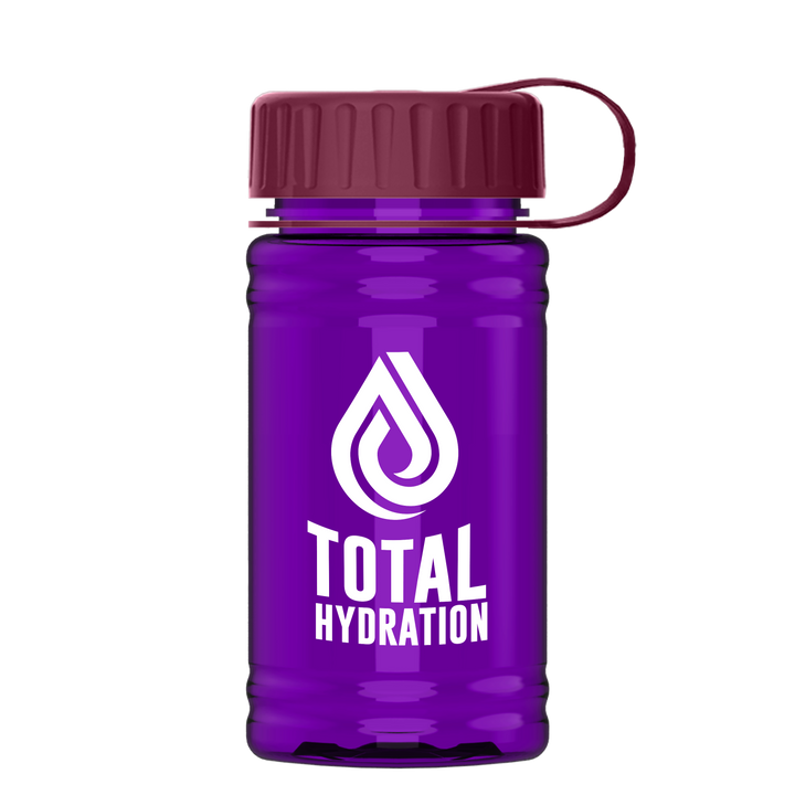 Mini RPET Bottle with Tethered Lid - 16 oz.