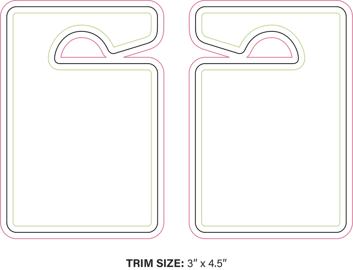 Plastic Hang Tag / Parking Permit- 3x4.5 - UV Coated (1S)