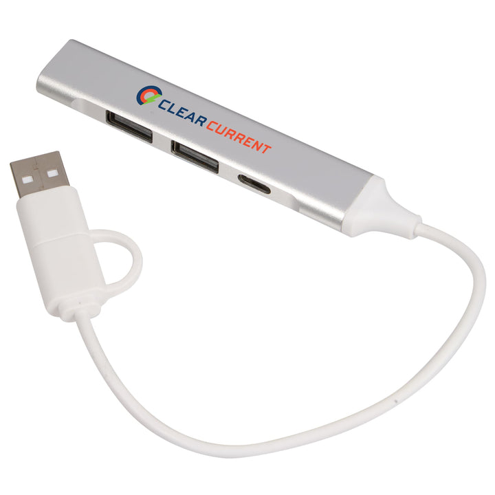 Aluminum 4-Port USB-A and C Hub