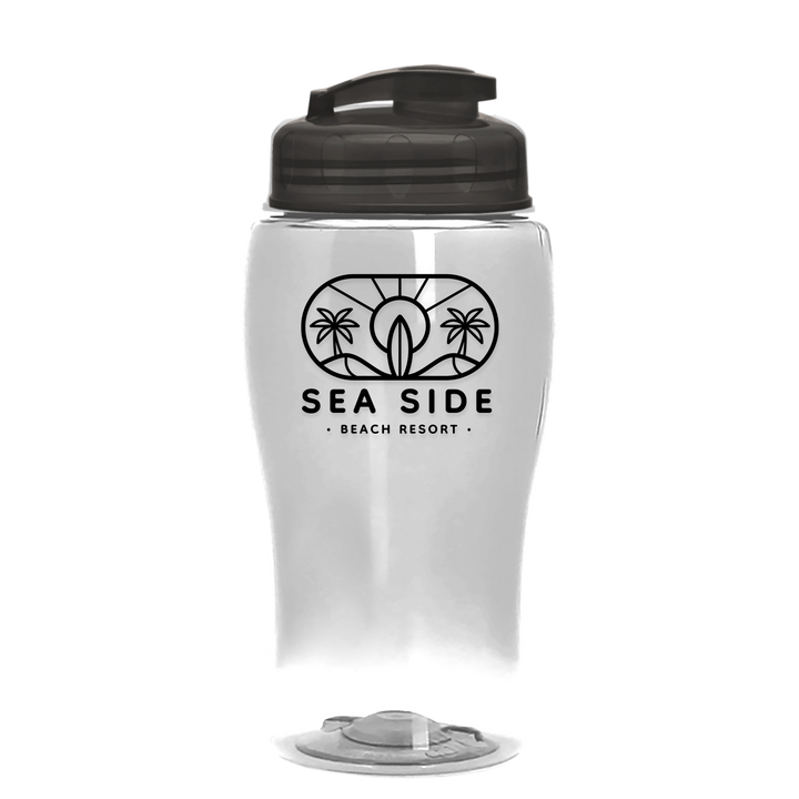 Poly-Pure Jr. - 18 oz. Transparent Bottle with USA Flip