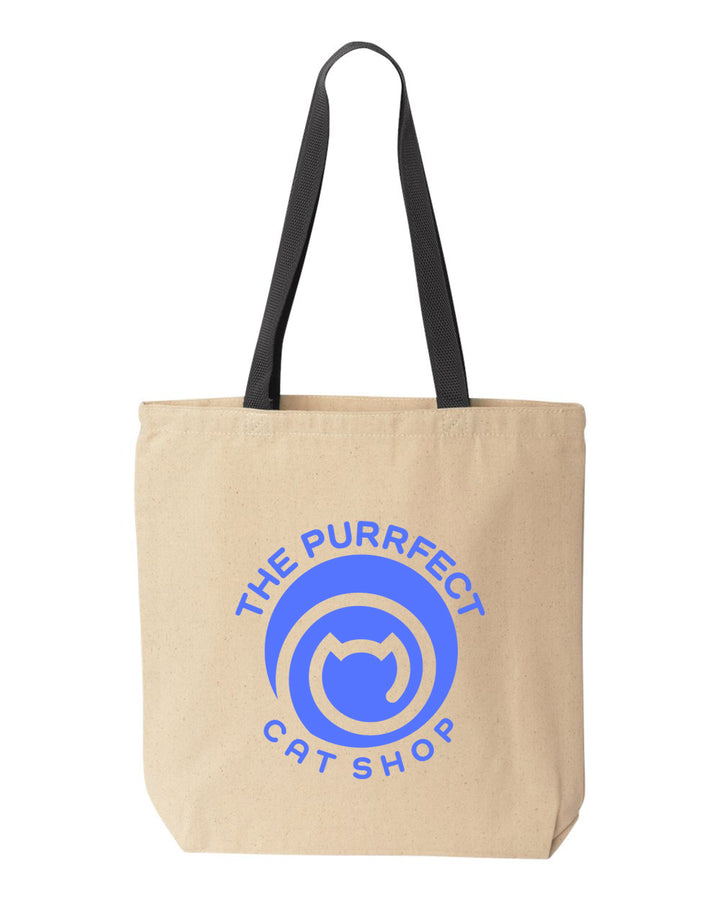Natural Tote with Contrast-Color Handles