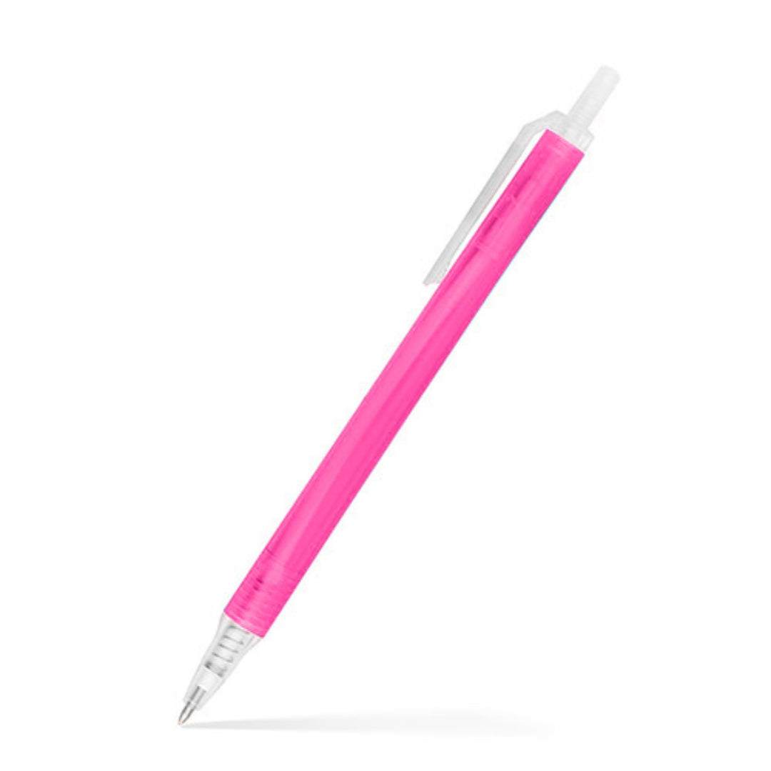 Amber Frosted Translucent Stick Click Pen