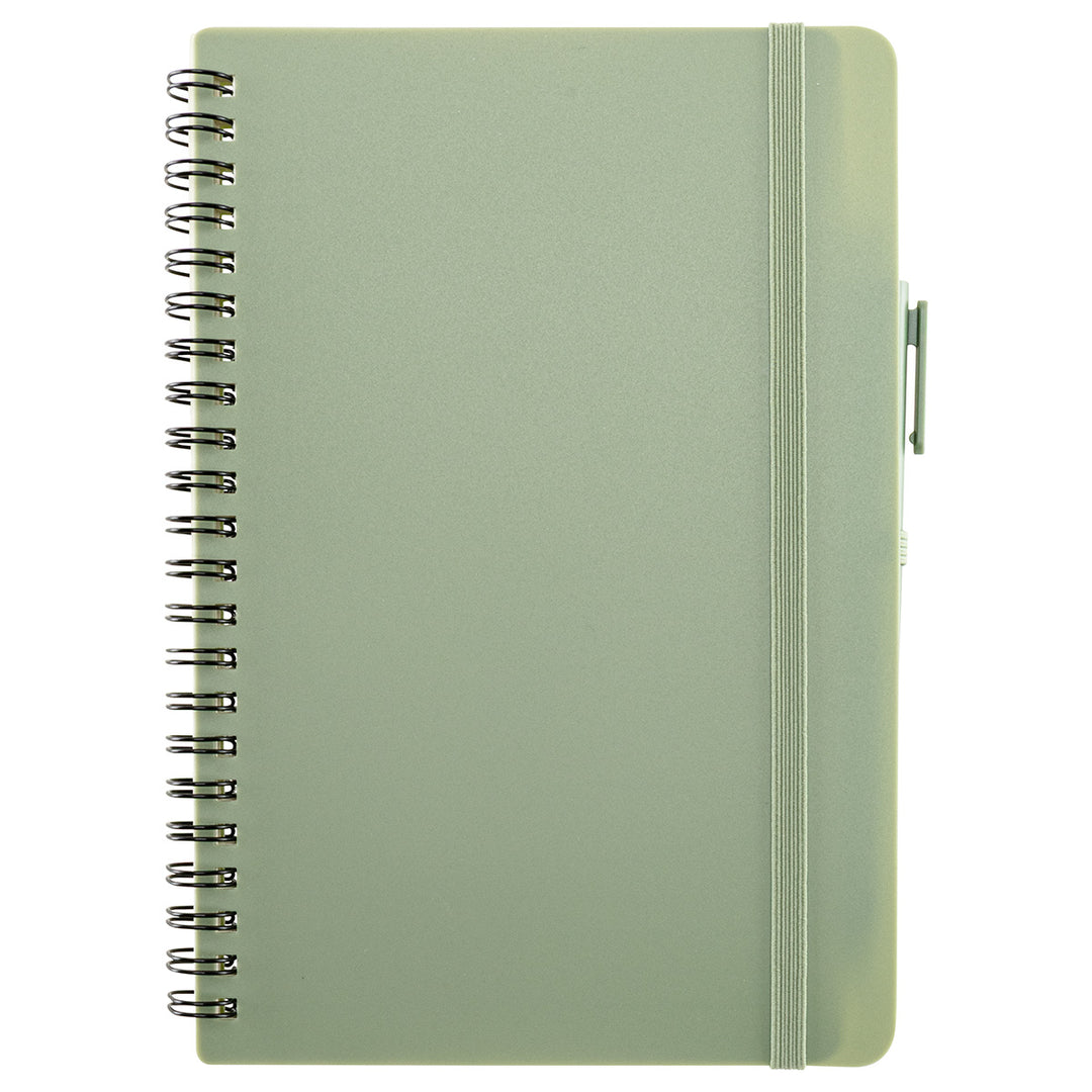 Avignon Repreve® Recycled Hardcover Spiral Notebook with Pen
