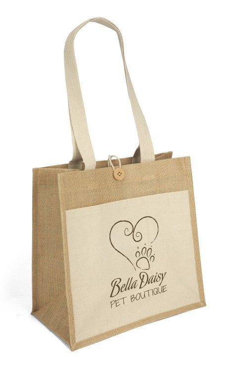 Izzy™- Jute Tote - Screen Print