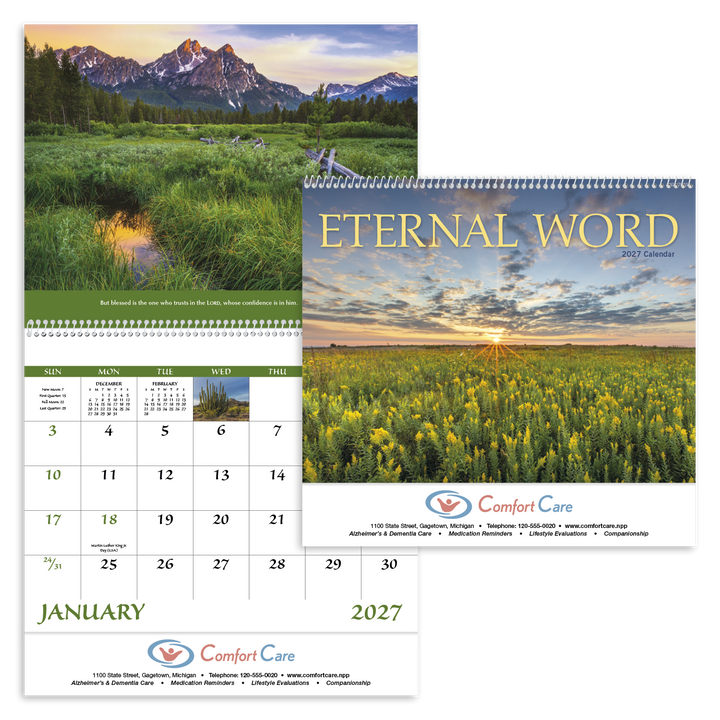 Good Value™ Eternal Word without Funeral Planner - Spiral Calendar