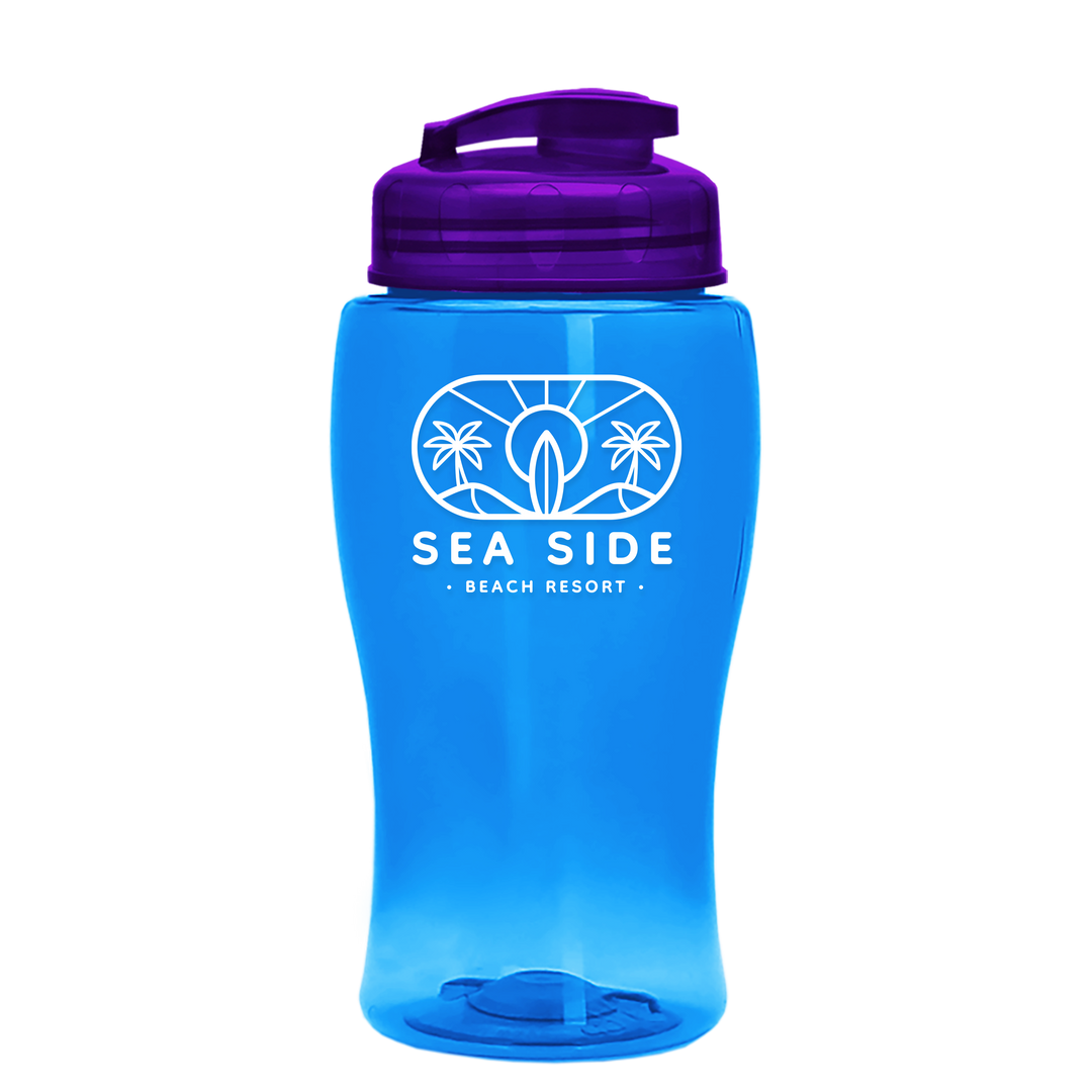 Poly-Pure Jr. - 18 oz. Transparent Bottle with USA Flip
