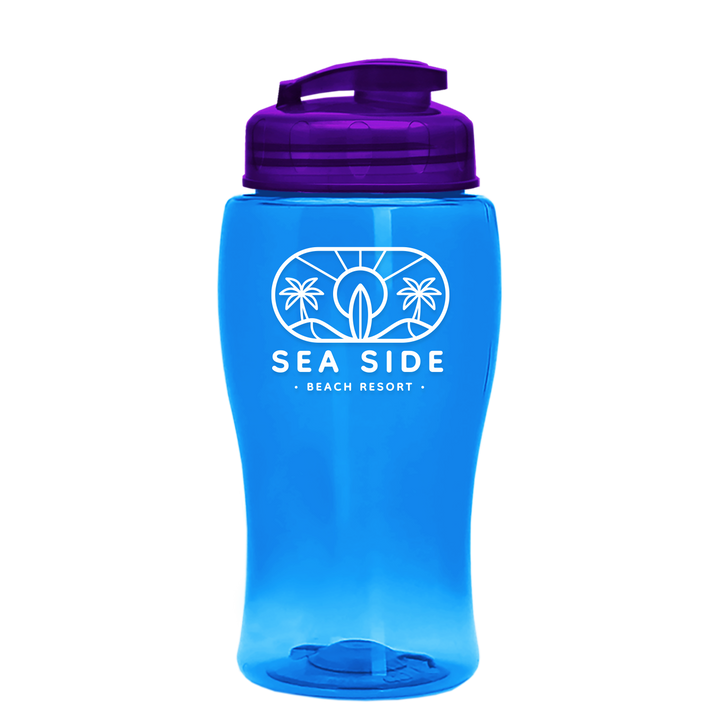 Poly-Pure Jr. - 18 oz. Transparent Bottle with USA Flip