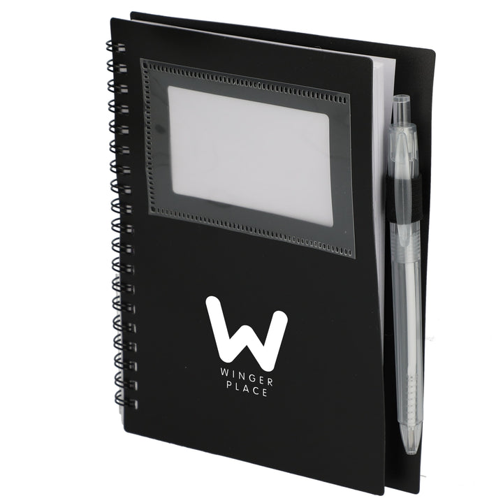 FSC® Recycled 5" x 7" Star Spiral Notebook with Pe