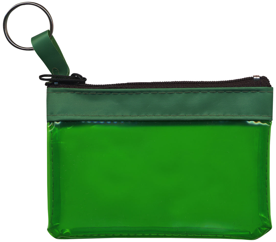 The Rainbow Translucent/ Crystal Clear Zip Pouches w/ Key Ring