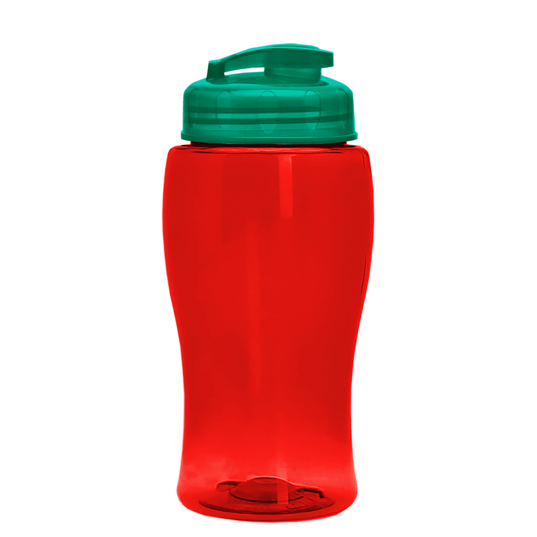 Poly-Pure Jr. - 18 oz. Transparent Bottle with USA Flip
