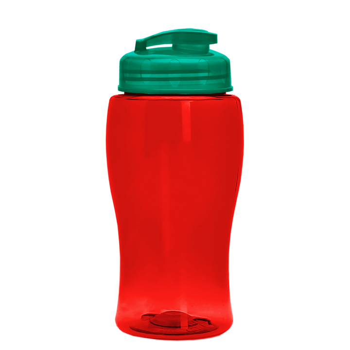 Poly-Pure Jr. - 18 oz. Transparent Bottle with USA Flip