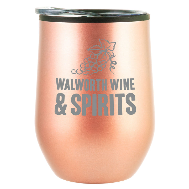 12 Oz Bay Mist Stainless Wine Tumbler with Lid