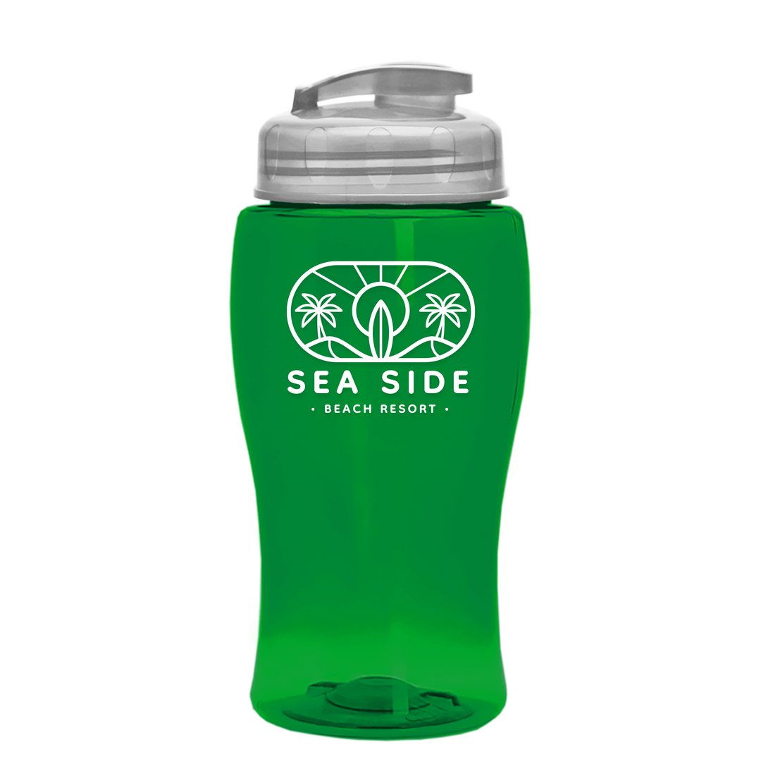 Poly-Pure Jr. - 18 oz. Transparent Bottle with USA Flip