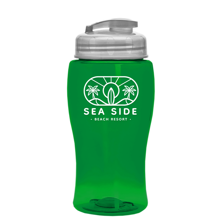Poly-Pure Jr. - 18 oz. Transparent Bottle with USA Flip