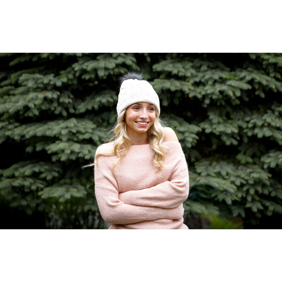 Ahead Speckle Pom Knit Hat