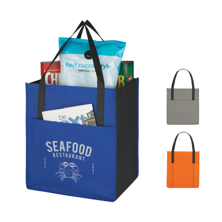 Non-Woven Shopper's Pocket Recycled Tote Bag