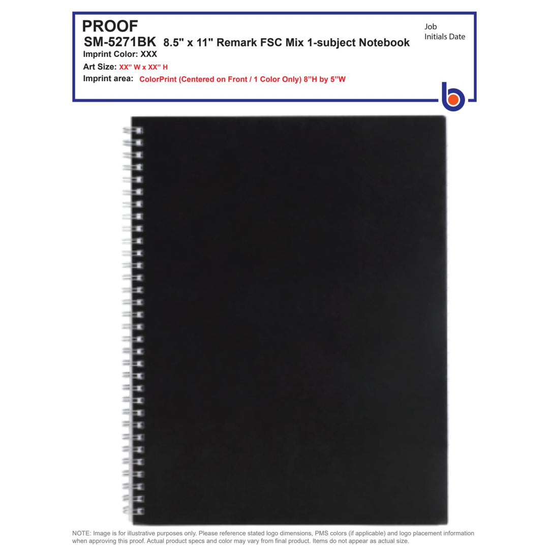 FSC® Mix 8.5" x 11" Remark 1-subject Notebook