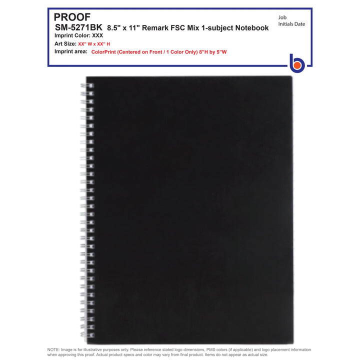 FSC® Mix 8.5" x 11" Remark 1-subject Notebook