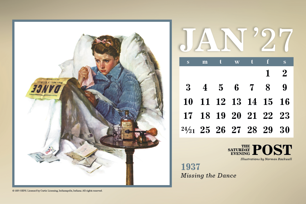 Triumph® Calendars The Saturday Evening Post Large Desk Calendar