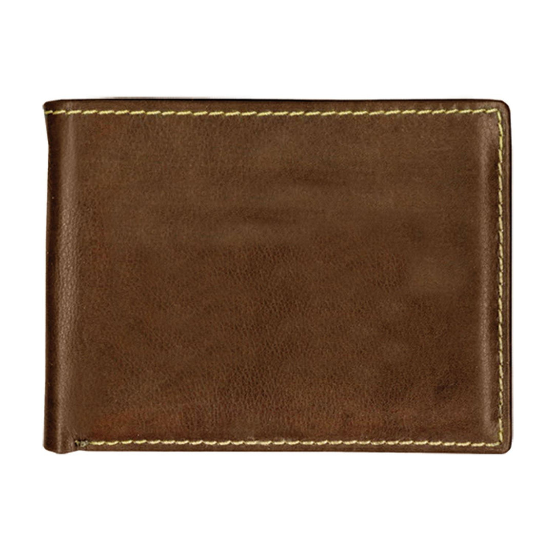 Andrew Philips® Leather Contrast Stitch Billfold Wallet