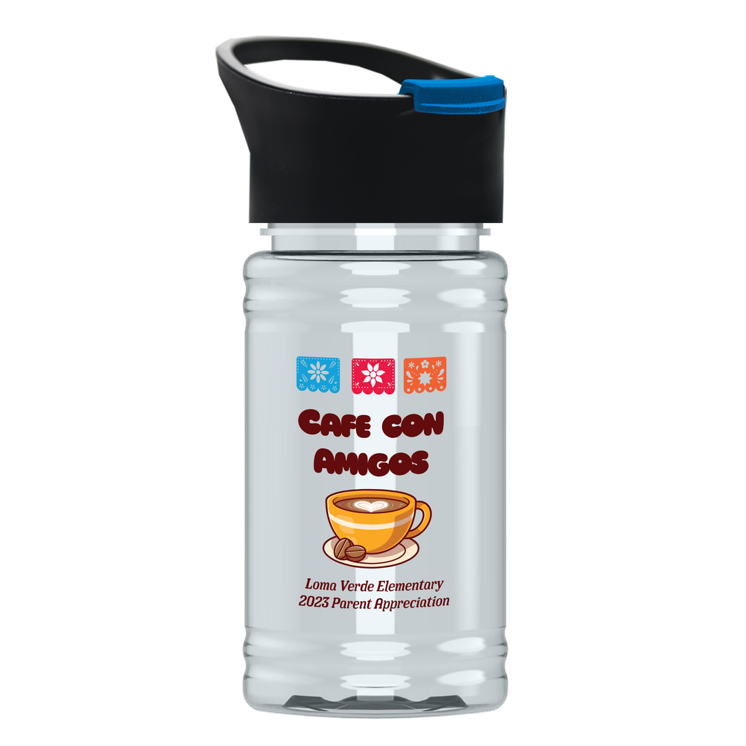 Mini RPET Bottle with Pop-Up Lid - 16 oz.