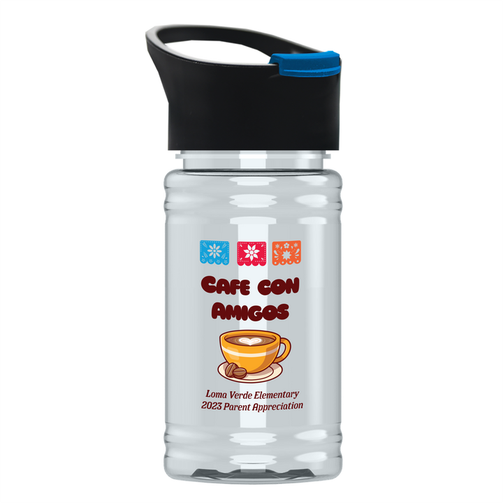 Mini RPET Bottle with Pop-Up Lid - 16 oz.