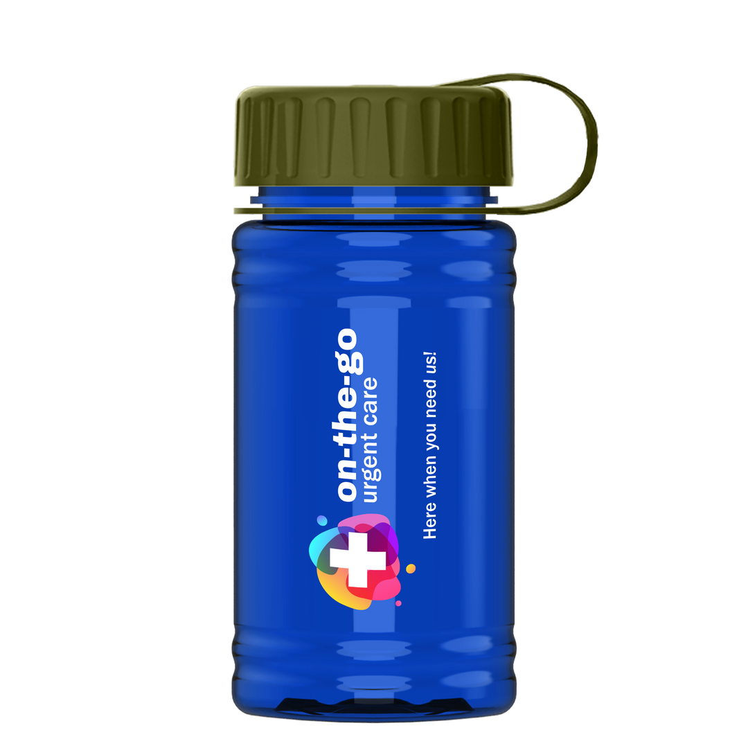 Mini RPET Bottle with Tethered Lid - 16 oz.