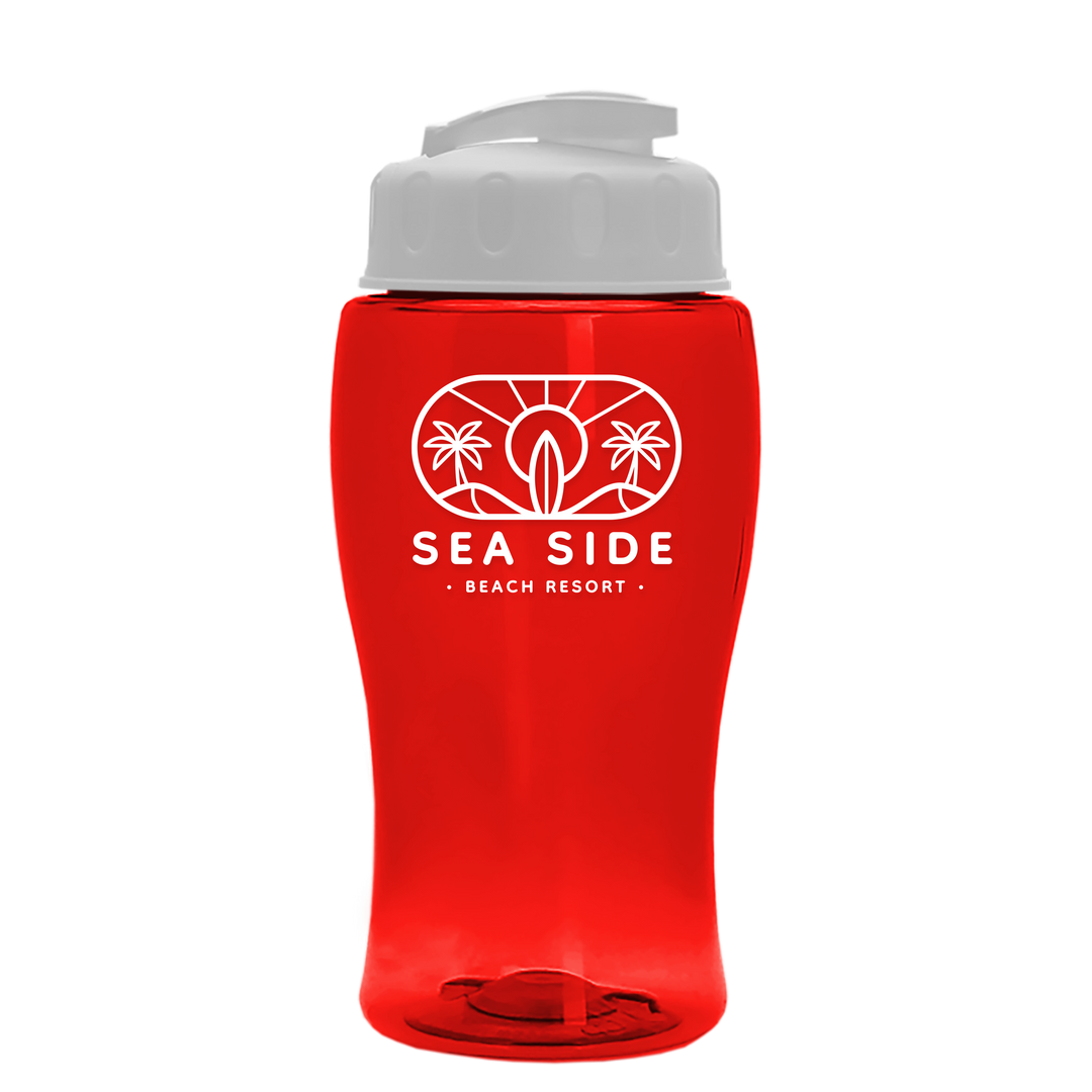 Poly-Pure Jr. - 18 oz. Transparent Bottle with USA Flip
