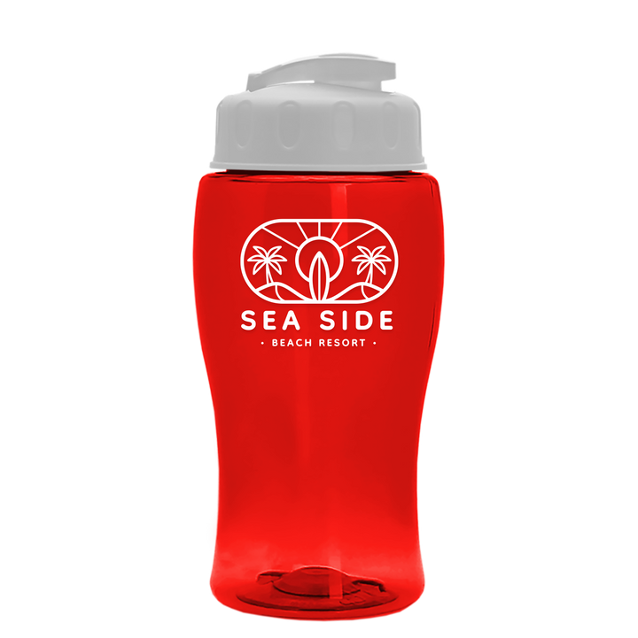 Poly-Pure Jr. - 18 oz. Transparent Bottle with USA Flip