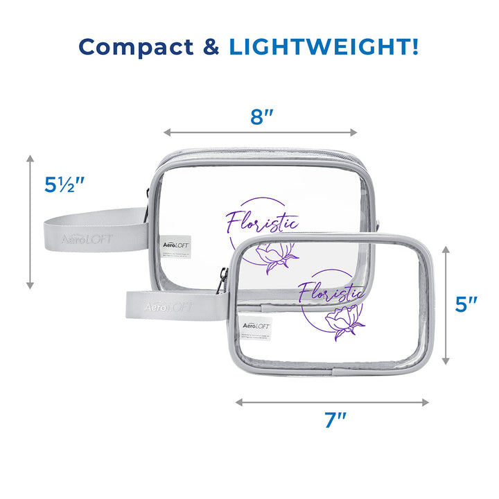 AeroLOFT® Clear View 2 pc Travel Toiletry Bags