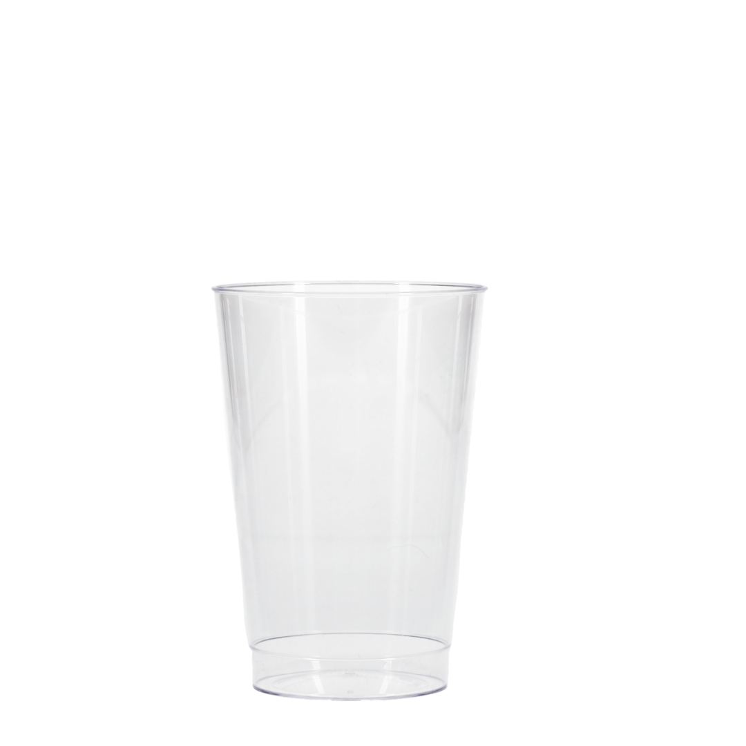 12 oz Hard Plastic Smooth Cup Clear Tradition Print