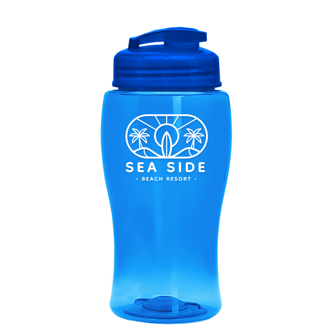 Poly-Pure Jr. - 18 oz. Transparent Bottle with USA Flip
