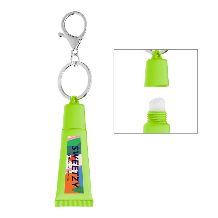 Squeeze Tube Lip Moisturizer with Key Ring