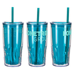 Luster 16 oz 2-in-1 Recycled Acrylic Straw Tumbler