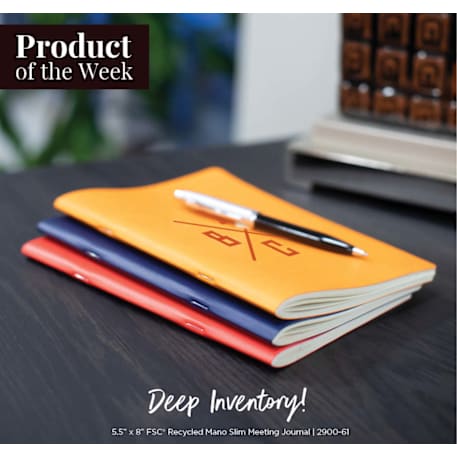 5.5" x 8" FSC ® Recycled Mano Slim Meeting Journal