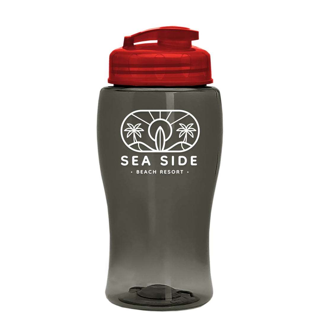 Poly-Pure Jr. - 18 oz. Transparent Bottle with USA Flip