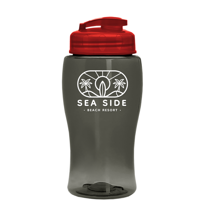 Poly-Pure Jr. - 18 oz. Transparent Bottle with USA Flip