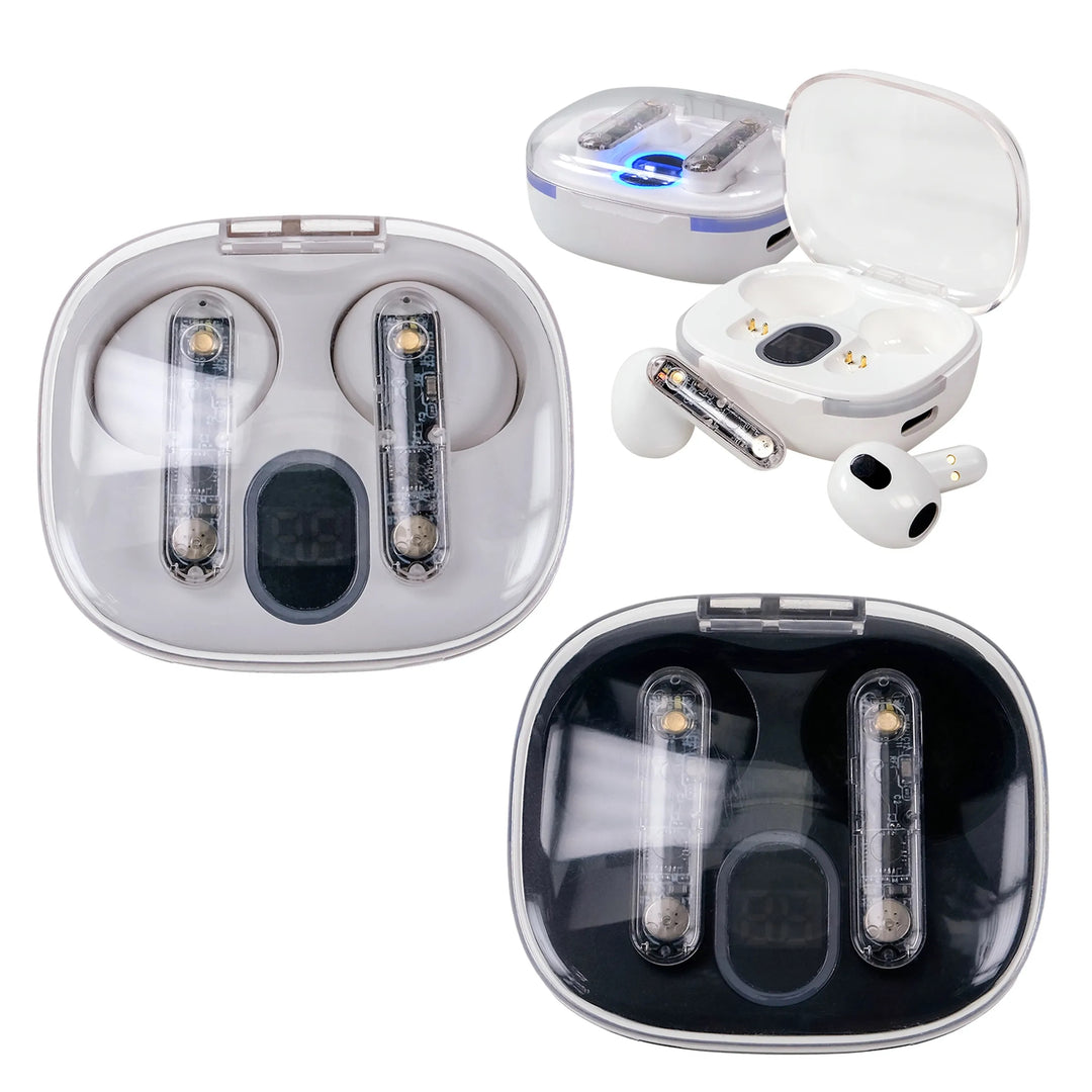 Light Up Display Bluetooth Earbuds