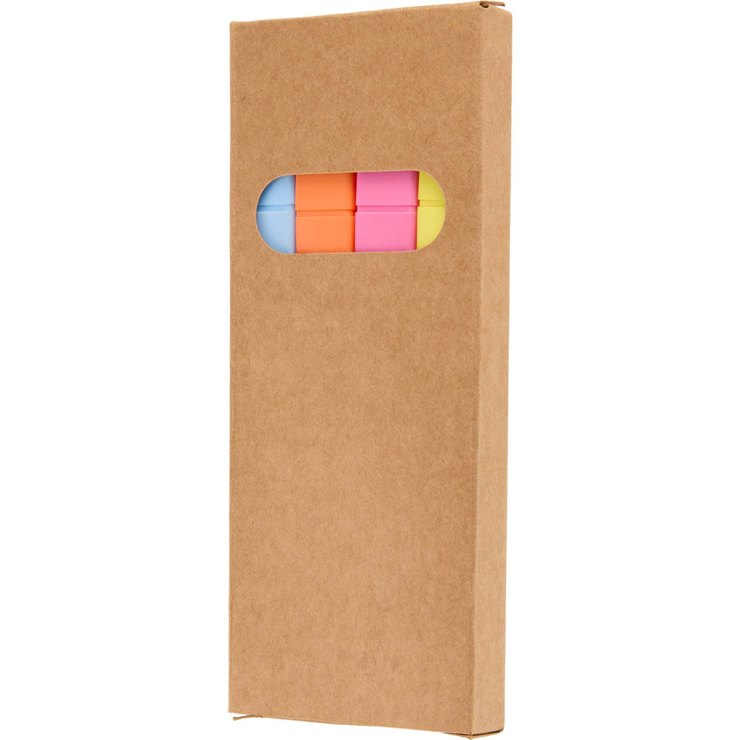 4-Piece Square Recycled Highlighter Set