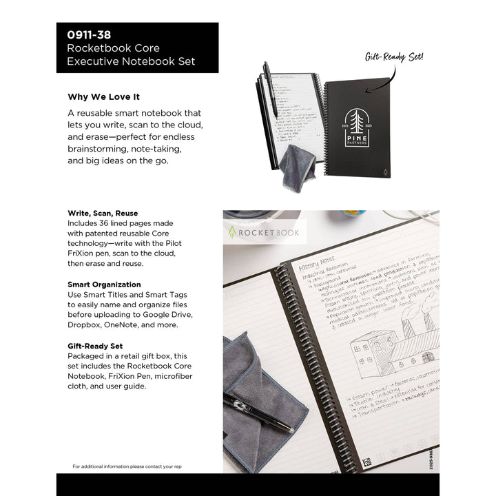 Rocketbook Core Executive Notebook Set