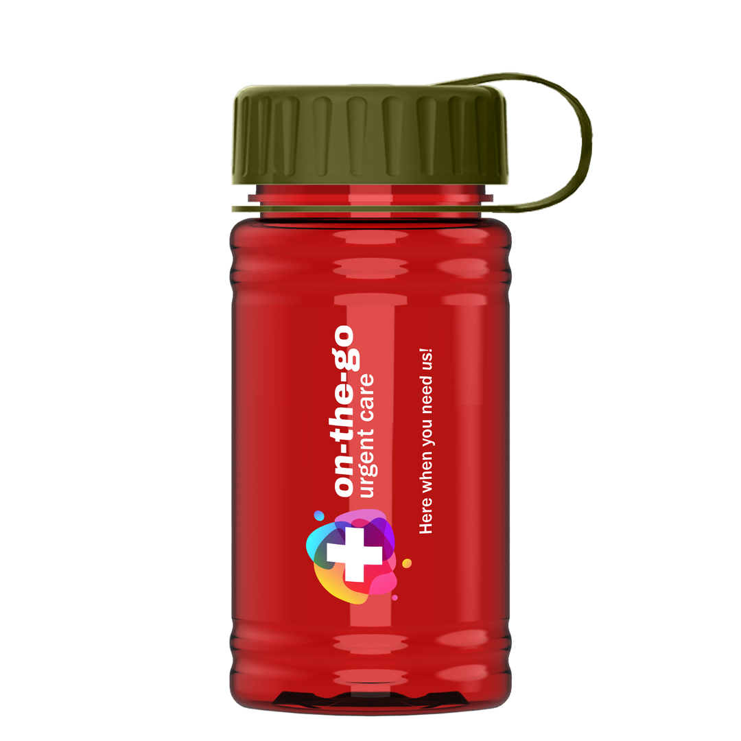 Mini RPET Bottle with Tethered Lid - 16 oz.