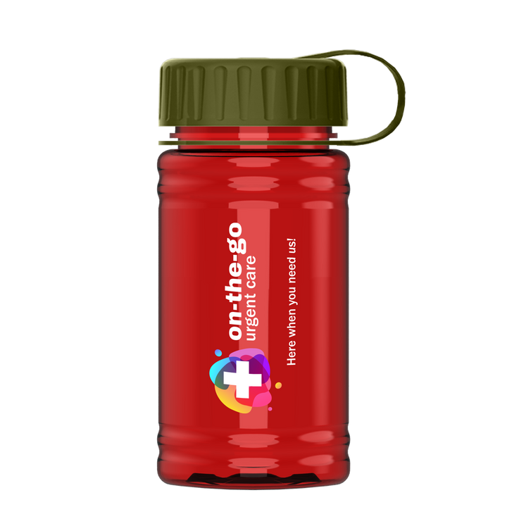 Mini RPET Bottle with Tethered Lid - 16 oz.