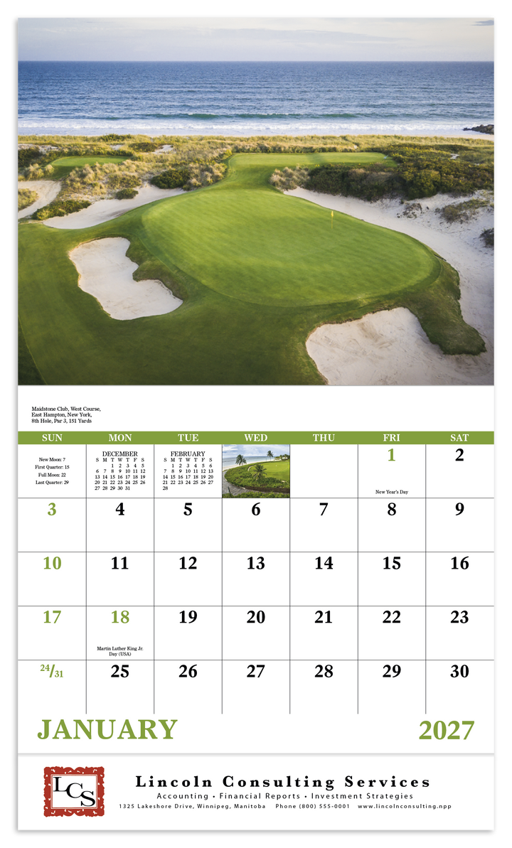 Good Value™ Fairways & Greens - Stapled Calendar