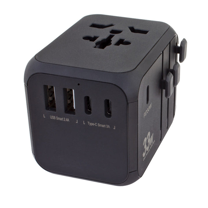 33W Universal Travel Adapter With Type-C