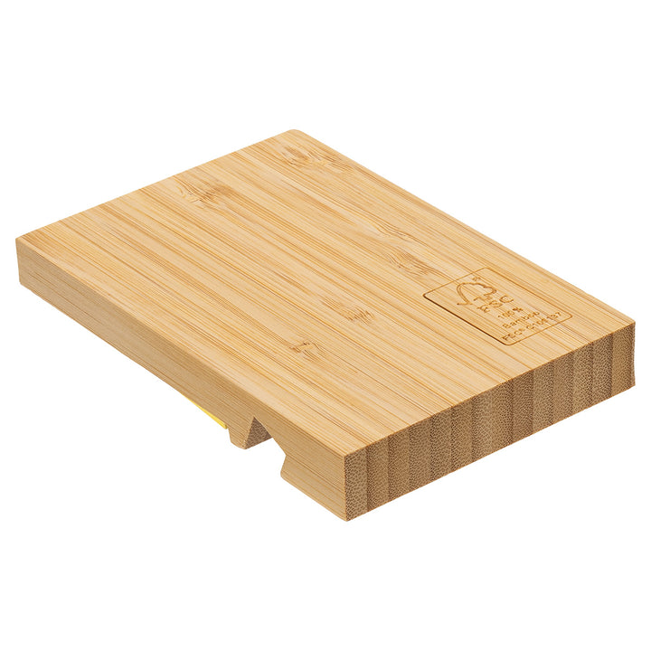 Bamboo Sticky Note Dispenser with Phone Holder