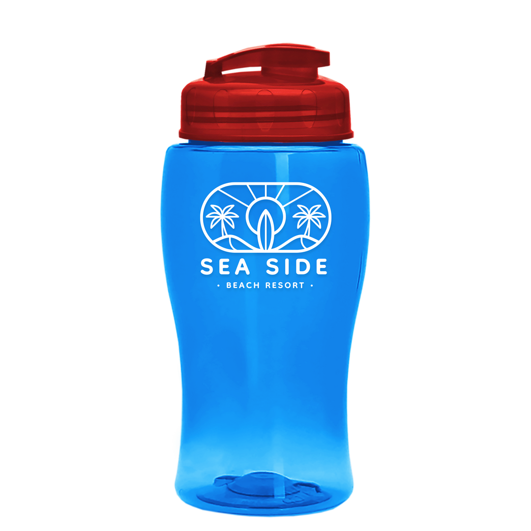 Poly-Pure Jr. - 18 oz. Transparent Bottle with USA Flip