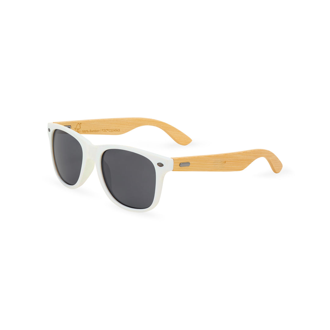 CapeShades Recycled Bamboo Sunglasses White Frame